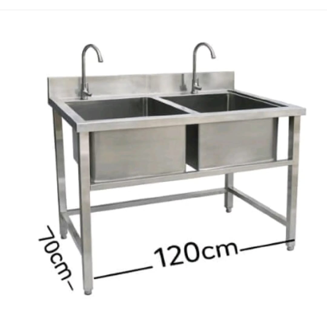 Sink 2 Bowl Stainless Steel